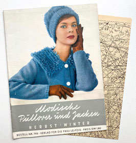 MODISCHE PULLOVER und JACKEN Vintage Modezeitschrift Strickheft  - Herbst/Winter 1961