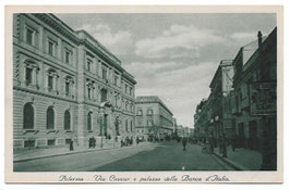 Alte Foto Postkarte PALERMO Via Cavour e palazzo della Banca d'Italia - 1937