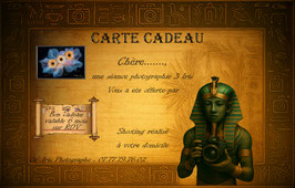 Bon cadeau pour une Photographie d' iris en trio sur la même photo ( à domicile )