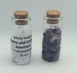 Amethyst (Trommelsteine) 10 ml im Glas