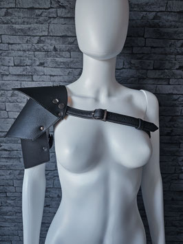 BLACK SHOULDER ARMOR STRAP - Black Hardware