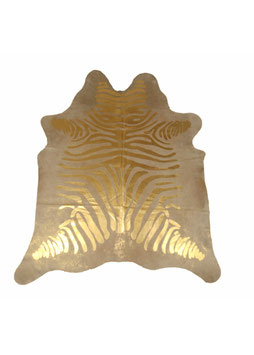 Kuhfell gold Zebra