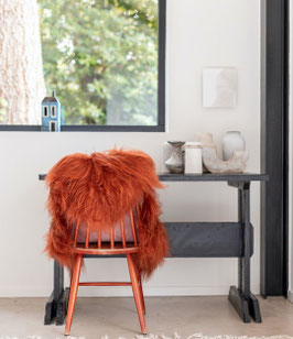 Island Lammfell burned orange
