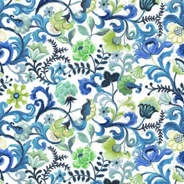osier damassé cobalt