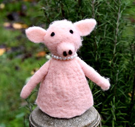 Filzeierwärmer Schweinchen rosa