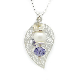 Diamantschliff Halskette "Blume des Lebens"
