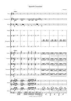 Spanish Concertino Orchestral score and all orchestral parts (without piano)