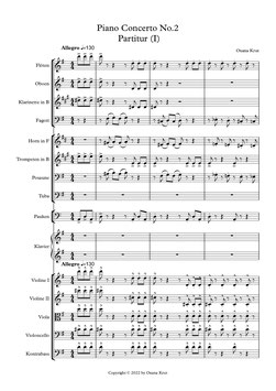 Piano Concerto No.2 orchestral score PDF File