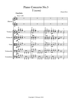 Piano Concerto No.3 orchestral score PDF File