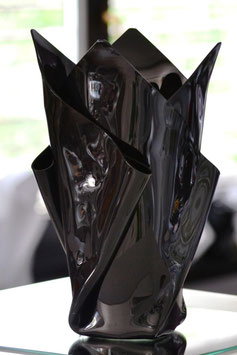 Acrylglas Vase groß in Porzellan schwarz