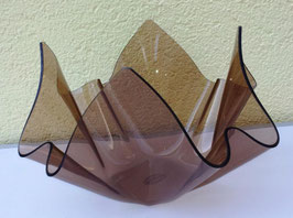 Acrylglas Schale mittel rund in braun