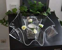 Acrylglas Schalen & Vasen 2-Teile Set-Mix flach - klar