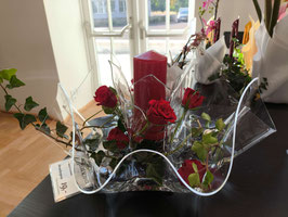 Acrylglas Schalen & Vasen 2-Teile Set-Mix flach - klar