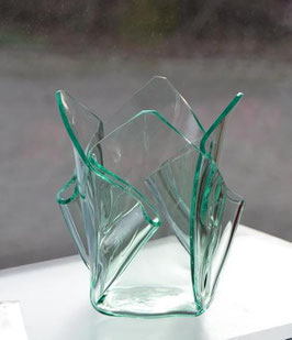 Acrylglas Vase klein in Verde