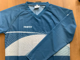 【セール：返品不可】TRIMTEX Basic Vネックシャツ(長袖)　等高線　XSサイズ