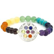 Armband 7 Chakras Blume des Lebens elastisch