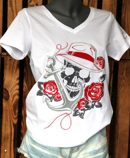White Skull Roses
