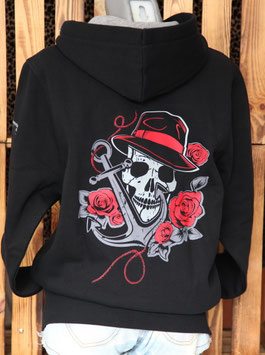 Hoodie Roses Black