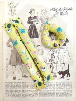 12er Set Pillow Curlers Lockenwickler Pool Cocktail gelb Mid Century Design