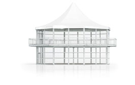 Doppelstock-Pagode 8-Eck 15 Meter