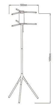 Gestell Stehlampe Tuli 1951 H=163cm