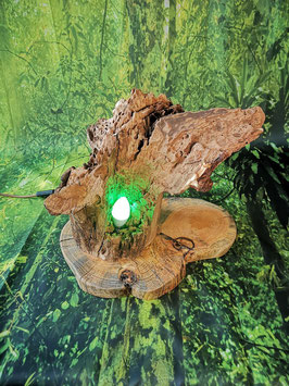 Holzlampe mit Korallenoptik