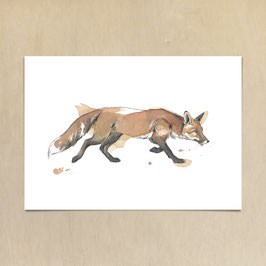 Kunstdruck - Schleichender Fuchs
