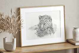 Original Zeichnung: "Amur Leopard"