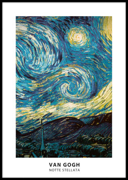 Notte stellata, 1889 - Vincent Van Gogh, Poster con cornice