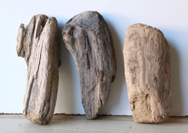 Treibholz Schwemmholz Driftwood 3 knorrige Hölzer  Dekoration Garten Garderobe 25 cm - 28 cm  **E54** (TR1151)