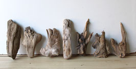 Treibholz Schwemmholz Driftwood  7 Hölzer  Dekoration Garten 16-23 cm lang  **206** (TR865)
