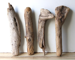Treibholz Schwemmholz Driftwood  4 knorrige  Hölzer Dekoration Garten Terrarium 37 cm- 40 cm  **E70** (TR1169)