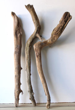 Treibholz Schwemmholz Driftwood 3 XXL  Hölzer Dekoration Garten Terrarium 73 cm - 79 cm lang  (TR1047)