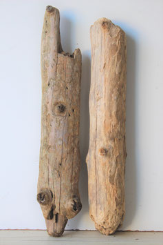 Treibholz Schwemmholz Driftwood  2 XXL  Hölzer  66-70  cm lang (TR677)
