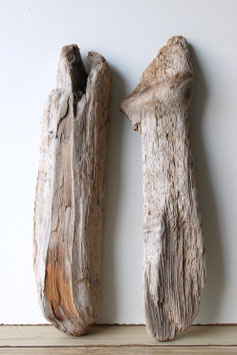 Treibholz Schwemmholz Driftwood  2 knorrige XL  Hölzer Dekoration Garten Terrarium 50-52 cm (TR1219)