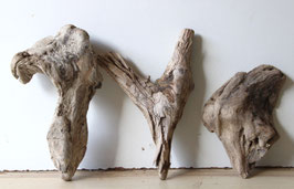 Treibholz Schwemmholz Driftwood  3 knorrige   Hölzer Dekoration Garten Terrarium 18 cm - 26 cm  **47** (TR1281)