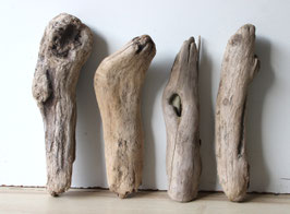 Treibholz Schwemmholz Driftwood 4 knorrige  Hölzer Dekoration Garten Terrarium 33 cm - 37 cm  **91** (TR1317)