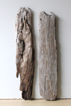 Treibholz Schwemmholz Driftwood  2 flache XL  Hölzer  Dekoration Garten Terrarium  68 cm - 71 cm (TR1006)