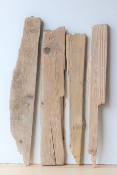 Treibholz Schwemmholz Driftwood  4 Bretter 61 cm - 68 cm    (B537)
