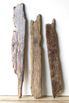 Treibholz Schwemmholz Driftwood 3 Bretter  Dekoartion Garten 58 cm - 70 cm  (SA872)