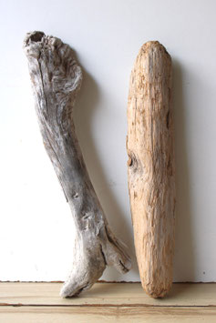 Treibholz Schwemmholz Driftwood  2  Hölzer  Dekoration Garten Terrarium 46 cm - 47 cm    (SA790)