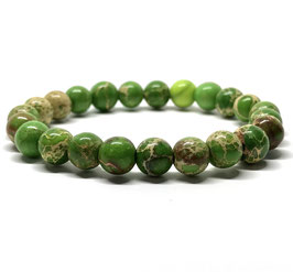 GOOD.designs Chakra Perlen-Armband aus 8 mm Meeressediment Jaspis-Natursteinen in hellgrün