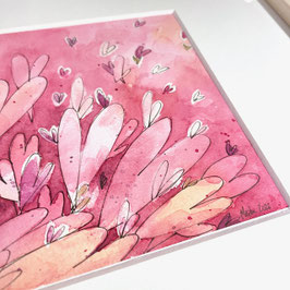 vier Aquarellbilder