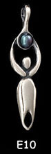 Moon Goddess Pendant with 5mm Stone