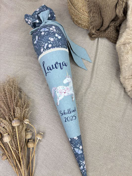 Schultüte Einhorn Blau-Lila