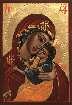 Ikone "Gottesmutter der Zärtlichkeit" / Detail (Eleousa)