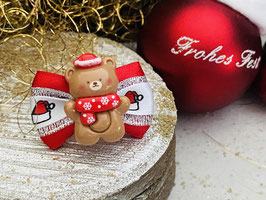 WeihnachtsHundehaarSchleifen Bär 5a