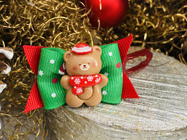 WeihnachtsHundehaarSchleifen Bär 1