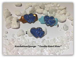 HundeHaarSpangen " Valentine´s Day Heart Blue Crystal "