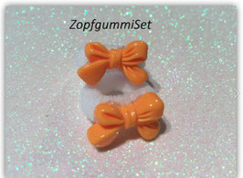 Zopfgummi Set Schleifchen orange